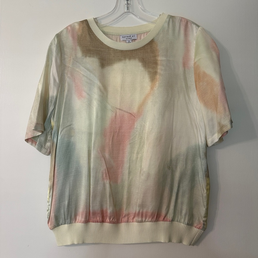 Current Air Cream Boxy Short Sleeve T-Shirt